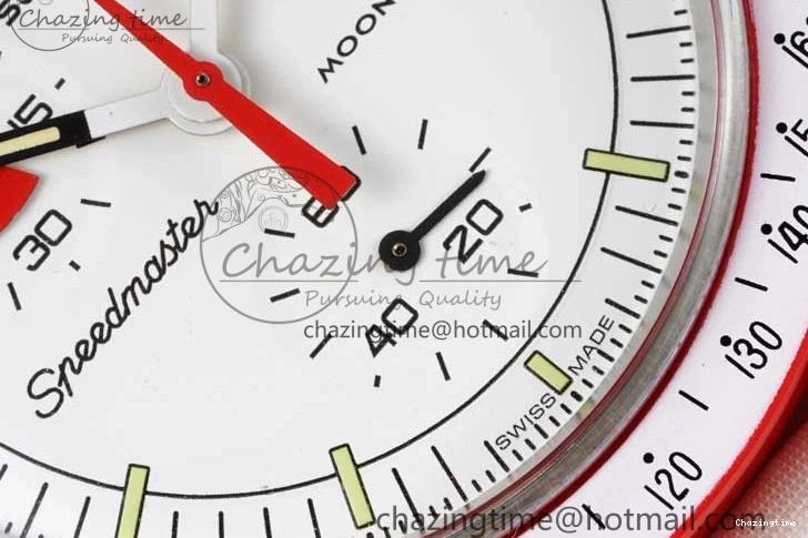 0705 Speedmaster Misson To Mars 1:1 Best Edition White Dial On Nylon Strap Quartz Bold 7862
